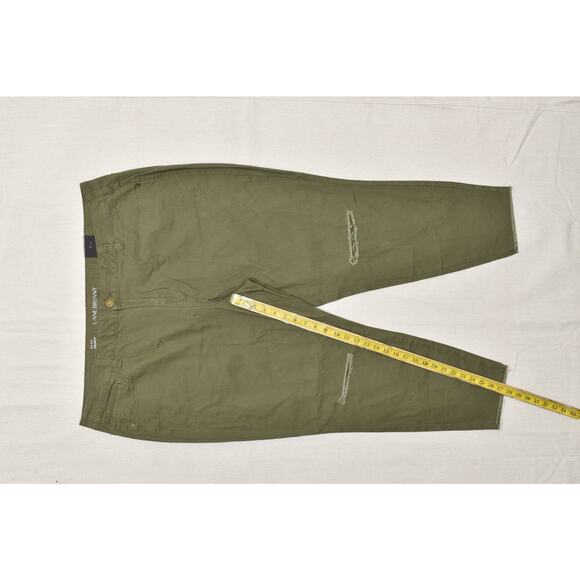 Lane Bryant Women's Mid Rise Skinny Green Plus Size 26 Cotton Blend Solid NEW - Picture 2 of 8